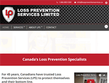 Tablet Screenshot of losspreventionservices.ca